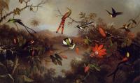 Heade, Martin Johnson - Tropical Landscape with Ten Hummingbirds